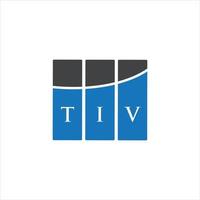 design de logotipo de carta tiv em fundo branco. conceito de logotipo de letra de iniciais criativas tiv. design de letra tiv. vetor
