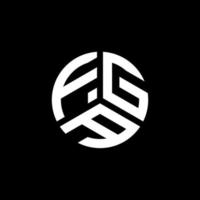 design de logotipo de carta fga em fundo branco. conceito de logotipo de letra de iniciais criativas fga. design de letra fga. vetor