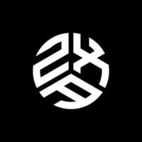 design de logotipo de letra zxa em fundo preto. conceito de logotipo de letra de iniciais criativas zxa. design de letra zxa. vetor