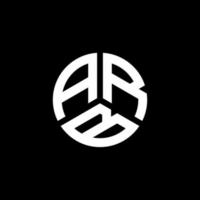design de logotipo de carta arb em fundo branco. conceito de logotipo de letra de iniciais criativas arb. design de letra arb. vetor