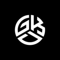 design de logotipo de carta gkd em fundo branco. conceito de logotipo de carta de iniciais criativas gkd. design de letra gkd. vetor