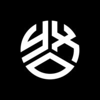 design de logotipo de carta yxo em fundo preto. conceito de logotipo de letra de iniciais criativas yxo. design de letra yxo. vetor