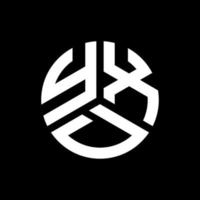 design de logotipo de letra yxd em fundo preto. conceito de logotipo de letra de iniciais criativas yxd. design de letra yxd. vetor