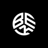 bek carta design de logotipo em fundo branco. bek conceito de logotipo de letra de iniciais criativas. design de letra bek. vetor