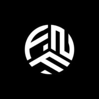 design de logotipo de carta fnf em fundo branco. conceito de logotipo de carta de iniciais criativas fnf. design de letra fnf. vetor