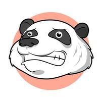 cabeça panda mascote esports logotipo ilustração vetorial vetor