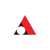 triângulo abstrato círculo símbolo geométrico vetor de logotipo