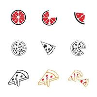 design de logotipo de pizza vetor