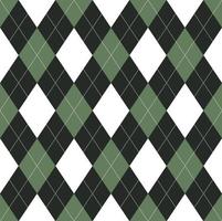 padrão argyle verde e preto sem costura vetor