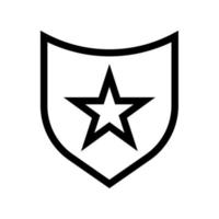 escudo com ícone de vetor de estrela