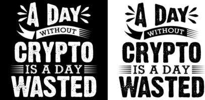 um dia sem criptografia é um dia desperdiçado design de camiseta vetor