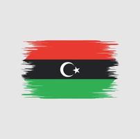 escova da bandeira da libia vetor