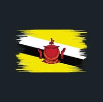 escova de bandeira de brunei vetor