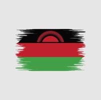escova de bandeira malawi vetor