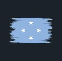 escova de bandeira da micronesia vetor