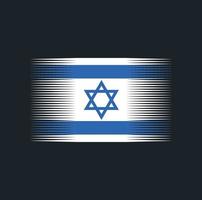 escova de bandeira de israel. bandeira nacional vetor