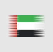 escova de bandeira dos emirados árabes unidos. bandeira nacional vetor