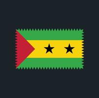 desenho vetorial de bandeira de são tomé e príncipe. bandeira nacional vetor