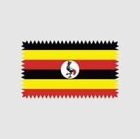 design de vetor de bandeira de uganda. bandeira nacional