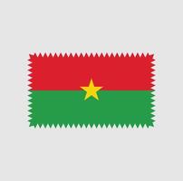 desenho vetorial de bandeira de burkina faso. bandeira nacional vetor