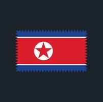 design de vetor de bandeira da coreia do norte. bandeira nacional