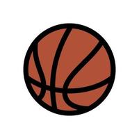 ícone de basquete. vetor de basquete isolado no fundo branco. sinal simples de ícone de basquete.