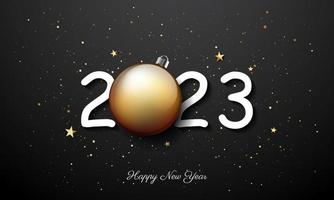 2023 design de plano de fundo feliz ano novo. ilustração vetorial. vetor