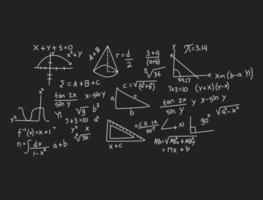 ilustração de fundo de quadro-negro de matemática realista