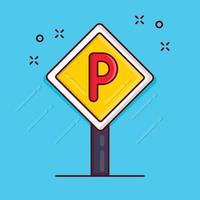 ilustração em vetor placa de estacionamento em símbolos de qualidade background.premium. ícones vetoriais para conceito e design gráfico.
