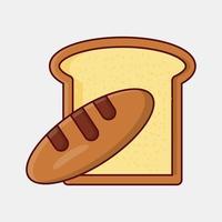 ilustração em vetor pão pão em símbolos de qualidade background.premium. ícones vetoriais para conceito e design gráfico.