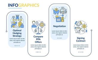 modelo de infográfico de retângulo de trabalho ppa vetor