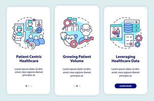 desafios de saúde na tela do aplicativo móvel integrado