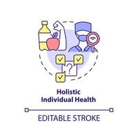 ícone de conceito de saúde individual holística vetor