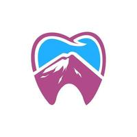 ilustração logotipo dental para saudável vetor