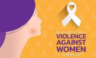 ilustração vetorial de um plano de fundo para o dia internacional para a eliminação da violência contra as mulheres vetor