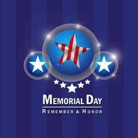 Memorial day background design.honoring todos os que serviram. ilustração vetorial. vetor