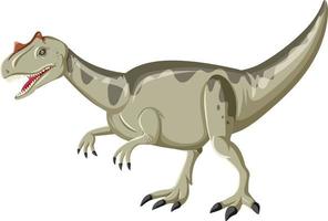 um dinossauro carnotaurus em fundo branco vetor
