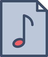 ilustração vetorial de arquivo de música em símbolos de qualidade background.premium. ícones vetoriais para conceito e design gráfico. vetor