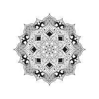 padrão circular de mandala preto e branco, adequado para henna, mehndi, tatuagens, decorações. ornamento decorativo de estilo étnico oriental. página do livro para colorir vetor