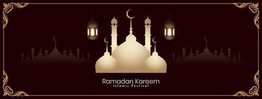 design de banner do festival islâmico ramadan kareem religioso vetor
