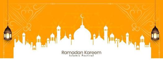 design de banner do festival tradicional islâmico ramadan kareem vetor