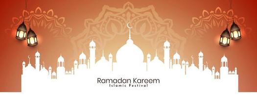 design de banner do festival islâmico ramadan kareem religioso vetor
