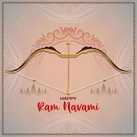 feliz fundo de celebração do festival tradicional ram navami vetor