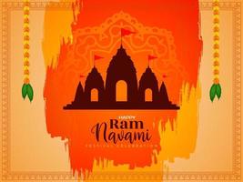 fundo de celebração do festival cultural hindu ram navami vetor