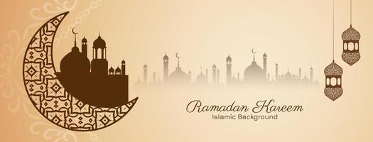 design de banner do festival tradicional islâmico ramadan kareem vetor