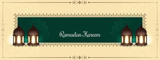 design de banner do festival tradicional islâmico ramadan kareem vetor