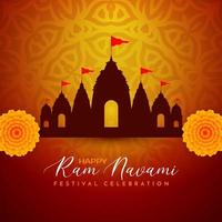 fundo de celebração do festival cultural hindu ram navami vetor