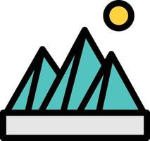 ilustração vetorial de montanha em símbolos de qualidade background.premium. ícones vetoriais para conceito e design gráfico. vetor