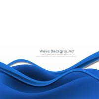 cartão de quadro abstrato elegante onda azul