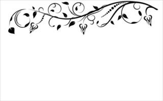 design de elementos florais, borda de elemento gráfico ornamental de luxo, flores de redemoinhos, design decorativo de redemoinho de folhagem para cartões de decoração de página, casamento, banner, logotipos, molduras, rótulos, cafés, boutiques vetor